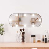  Zidno ogledalo s LED svjetlima 20 x 50 cm stakleno ovalno | shoptok.hr