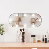  Zidno ogledalo s LED svjetlima 20 x 50 cm stakleno ovalno