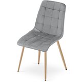  SPLIT stolica - svijetlosivi baršun / noge od hrasta x 1 | shoptok.hr