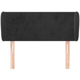  Uzglavlje s ušima crno 83x23x78/88 cm baršunasto | shoptok.hr