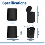 Wenko Črn plastičen koš za smeti s pedalom 5 l Fablo – | Shoptok.si
