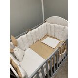Zoreti_Kids 2024 Ogradica i posteljina za krevetac plazmica set zeleno bež | ePonuda.com