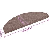  Prostirke za stepenice, samoljepljive, 15 kom, 65x21x4 cm, svijetlosmeđe, poluokrugle, velike | shoptok.hr