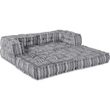  Modularni kauč Prugasti 2 pcs Siva 70 x 70 x 54 cm tkanina | shoptok.hr