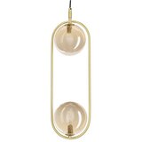 Viseći luster CORDEL na sajli, 2xG9/28W/230V, mesing/dimno bež | Eponuda.com