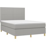  s oprugama i madracem svjetlosivi 140x190 cm od tkanine | shoptok.hr