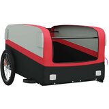 Prikolica Kolesarska prikolica črna in rdeča 45 kg železo | Shoptok.si