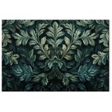  Slika - Dark Green Victorian Leaves: Botanical Carved Composition 90x60 Akustična | shoptok.hr