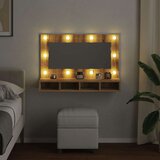 Ormarić s ogledalom i LED zaslonom Artisan hrast 90x31,5x62 cm | shoptok.hr