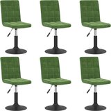 vidaXL Vrtljivi jedilni stoli 6 kosov temno zelen žamet, (20944419) | Shoptok.si