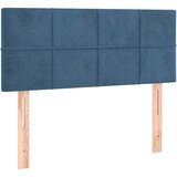 vidaXL Box spring postelja z vzmetnico temno moder 90x190 cm | Shoptok.si