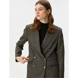 Koton Blazer Jacket Double Breasted Buttoned with Flap Pockets