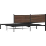  Metalni okvir kreveta bez madraca smeđa boja hrasta 183x213 cm | shoptok.hr