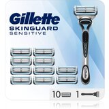 Gillette Skinguard Sensitive brivnik + nadomestne britvice 11 kos | Shoptok.si