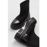 LuviShoes Bendis Women's Black Scuba Boots. Cene
