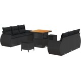  Sjedeća garnitura za vrt 9 kom. Crna poliratan 80 x 80 x 71 cm | shoptok.hr