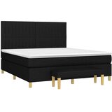  Krevet s oprugama i madracem crni 160x200 cm od tkanine | shoptok.hr
