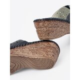 Shelvt Women's navy blue wedge flip-flops | Shoptok.si