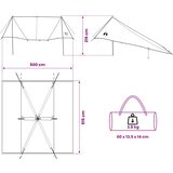Nadstrešnica za vozilo s krovom Zelena 518 x 580 x 215 cm | shoptok.hr