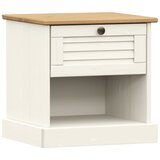 Maison Chic Nočna omarica - Nočna miza VIGO bela 42x35x42 cm trdna borovina, (21687262) Cene