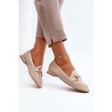 Boto Women's flat-heeled moccasins with beige decoration Iluvana | ePonuda.com