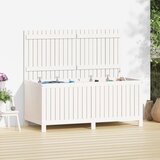 vidaXL vrtna škatla bela 147x68x64 cm trdna borovina | Shoptok.si