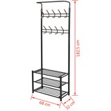  Vješalica za Odjeću s Policama za Obuću 68x32x182,5 cm Crna | shoptok.hr