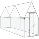  Kokošnjak srebrn 400x100x190 cm pocinkano jeklo | Shoptok.si