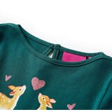  Dječja majica dugih rukava tamnozelena 140 | shoptok.hr