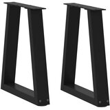  Noge za klub stolić V-oblika 2 kom Crne 38 x (42-43,3) cm Čelik | shoptok.hr