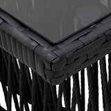  Stol za vrt Crna 100 x 55 x 37 cm PE Rattan i Staklo | Eponuda.com