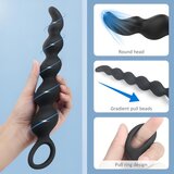 Sex HD Steven - Analni dildo s perlama (crni) | shoptok.hr