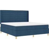 Box Spring Postelja z Mattresom in LED Modra 180x200 cm Tkanina, (22049135) | Shoptok.si