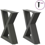  Noge za klub stolić 2 kom. antracit 40 x (30-31,3) cm čelik | shoptok.hr
