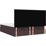 vidaXL Otomanski posteljni okvir z vzmetnicami rjav 180x200 cm blago, (21611347) | Shoptok.si