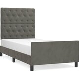  Okvir za krevet bez madraca tamnosivi 80x200 cm baršunasti | shoptok.hr