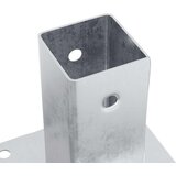 Postolja za stupove kvadratna 12 kom 61x61 mm pocinčani čelik | shoptok.hr