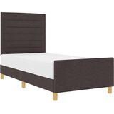  Krevetna konstrukcija Tamnosmeđa 100x200 cm Tkanina | shoptok.hr