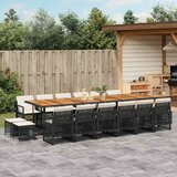  17-dijelni vrtni blagovaonski set s jastucima poliratan crni | shoptok.hr