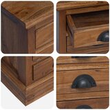  Komoda s ladicama Prirodna 35 x 30 x 60 cm Čvrsto teak drvo | shoptok.hr