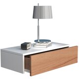 MID.YOU Nočna Omarica Usal M 60, Hrast, Bela | Shoptok.si