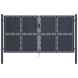vidaXL vrtna vrata iz jekla 300x200 cm antracitna | Shoptok.si