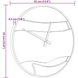 vidaXL Stenska ura rjava Ø35 cm železo in les oljke | Shoptok.si