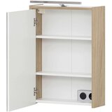 MID.YOU Omara Z Ogledalom Flag, Barva Hrasta, Bela, Osvetlitev | Shoptok.si