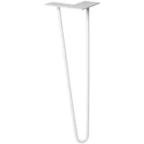 noga za pohištvo v obliki sponke (jeklo, višina: 40 cm, svetlo sive barve)