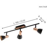 Eglo barnham spot/3, led, 3x3,3w, 3x240lm, bakar/crna/čelik XNM6KMM | Eponuda.com
