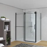 tuš kabina virgo uni tk pravougaona crni profil - 80 cm