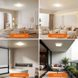  Brilagi - LED kupatilsko plafonsko svetlo ULTRA SLIM LED/18W/230V 30x30 cm srebrno IP54 | Eponuda.com