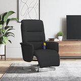 vidaXL masažni naslanjač z oporo za noge črno blago | Shoptok.si