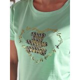 DStreet T-shirt damski z misiem TEDDYCAP miętowy | Shoptok.si